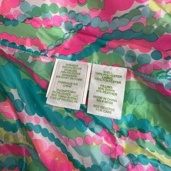 LILLY PULITZER Isabella Down Quilted Puffer Vest Pink Women's Size small - Picture 4 of 7